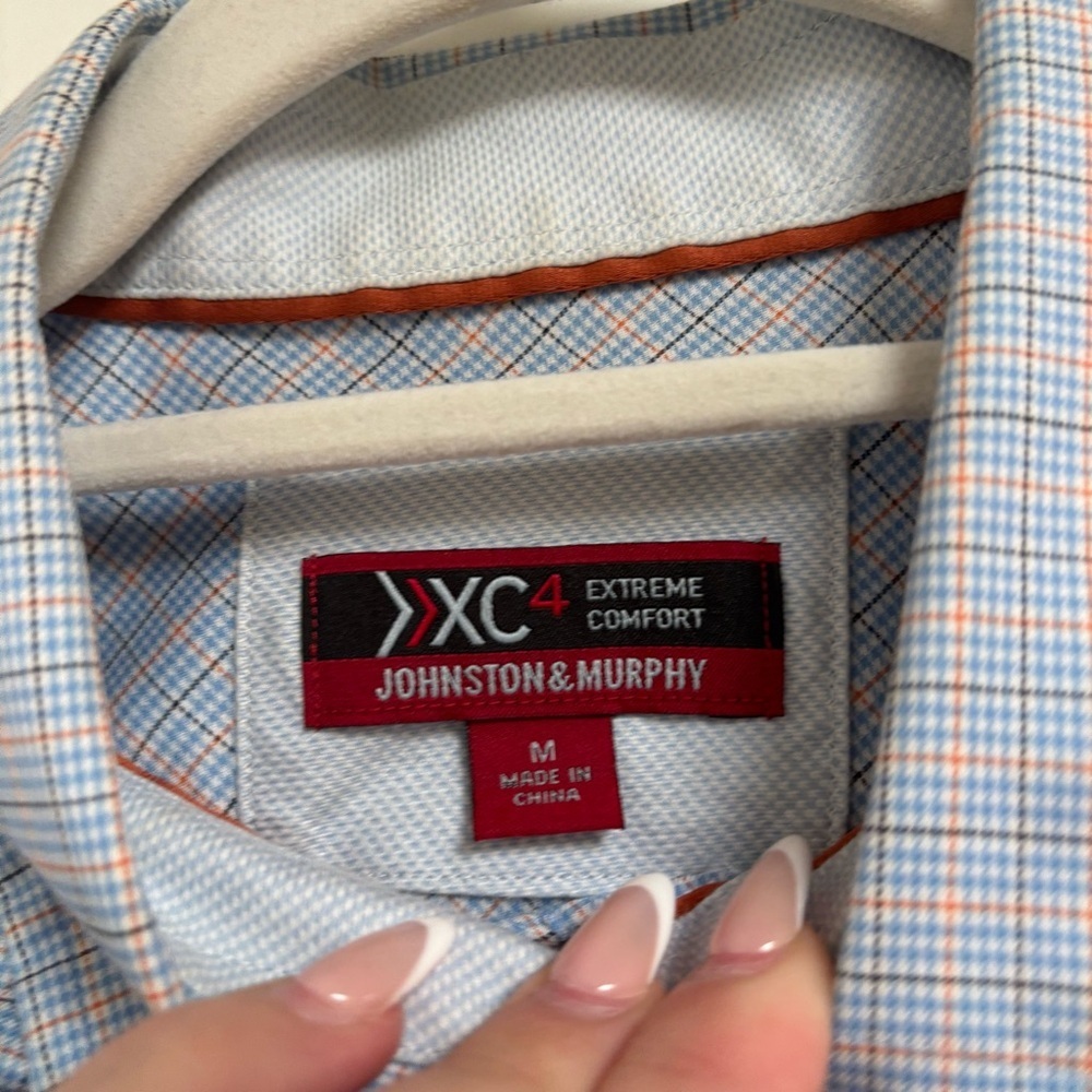 Men's Blue Checkered Shirt - Picture 2 of 3